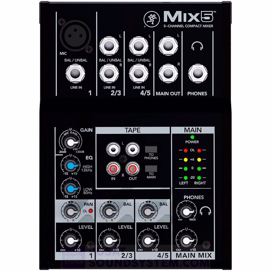 Mackie Mix5 Mixer Analog 5 Channel - Image 2