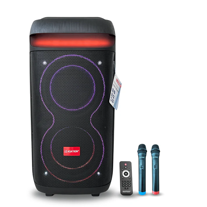 Asatron Ballad Speaker Meeting Portable Wireless 2x8 Inch 2 Way 60 Watt