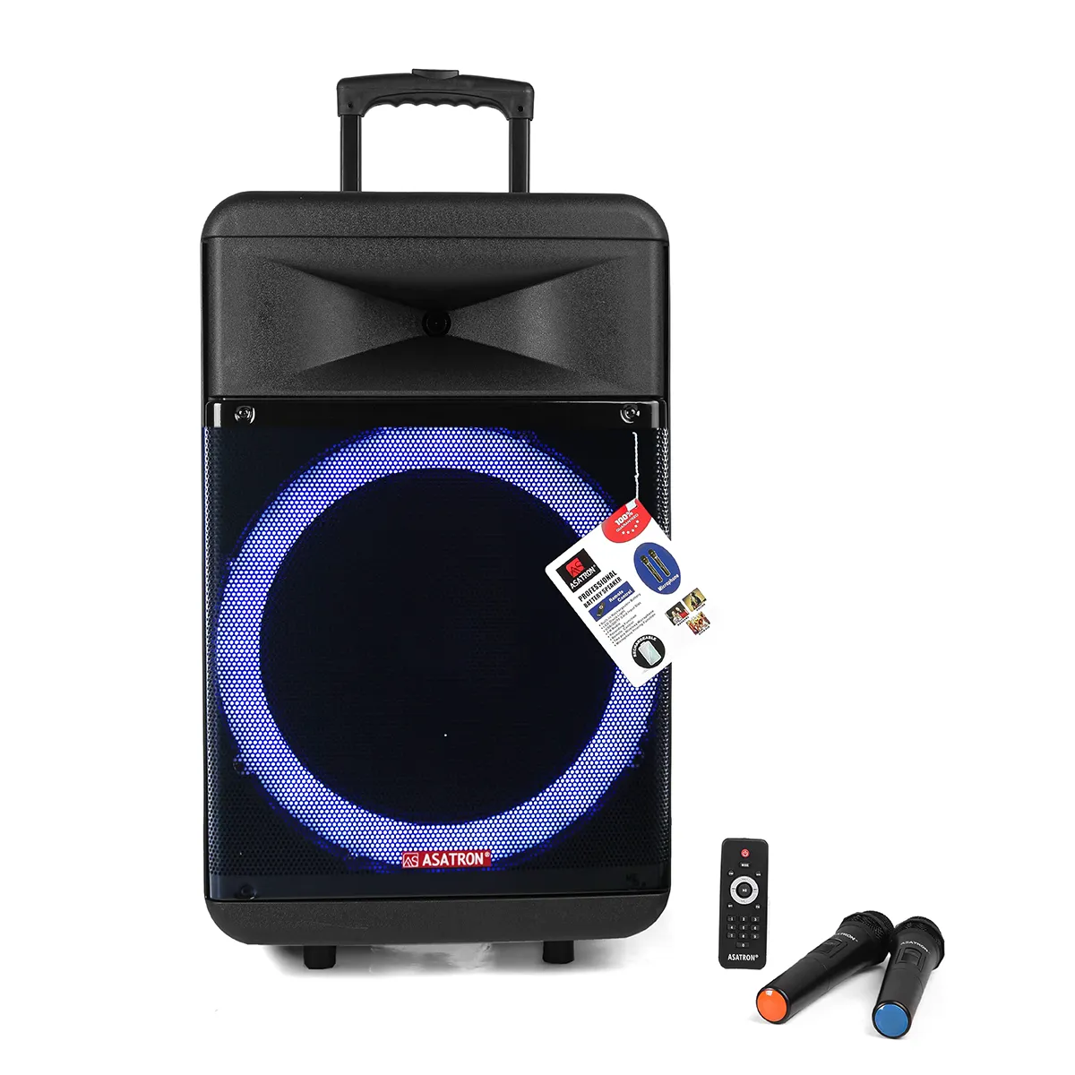 Asatron Hollywood Speaker Meeting Portable Wireless 15 Inch 2 Way 50 Watt