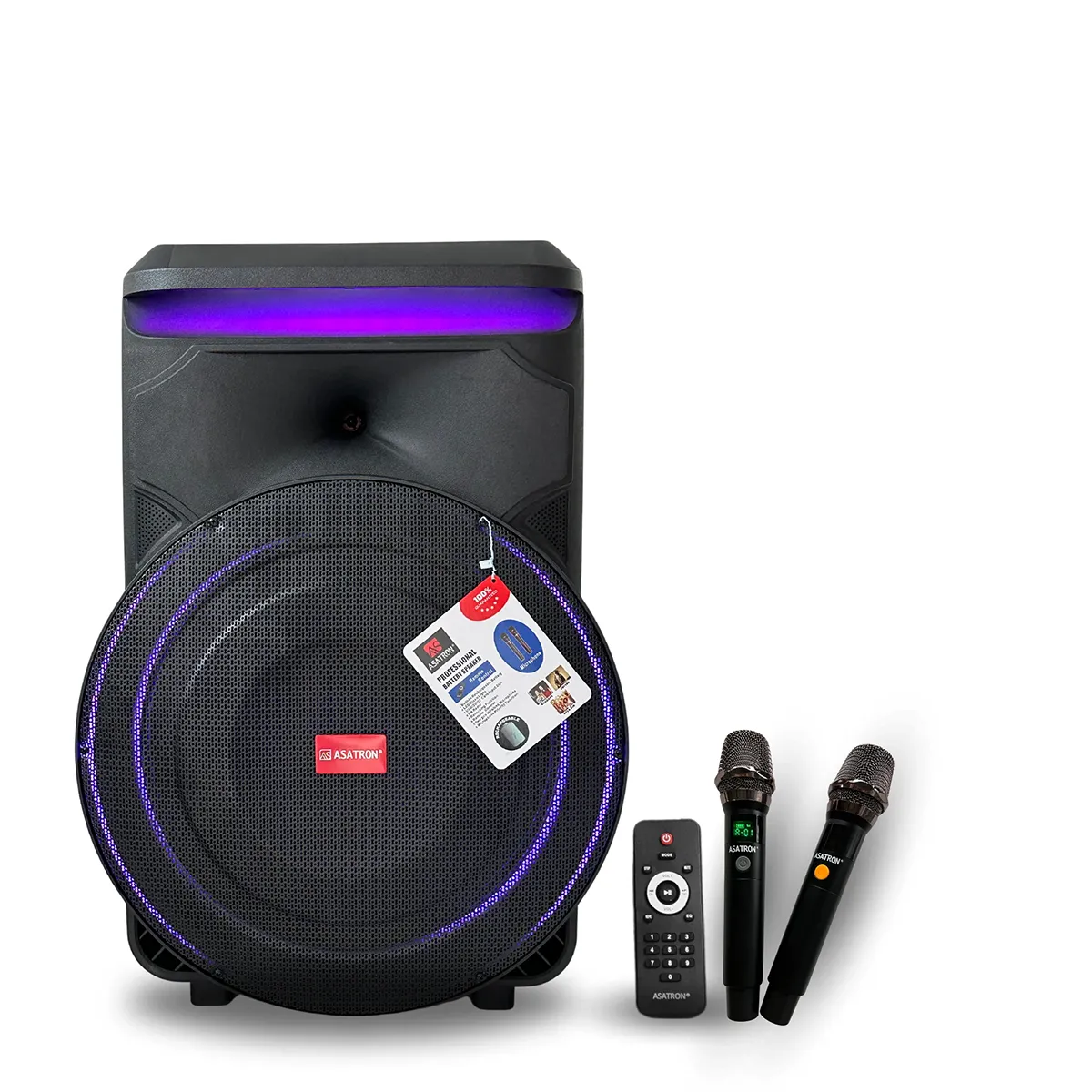 Asatron Jaguar Speaker Meeting Portable Wireless 18 Inch 2 Way 100 Watt