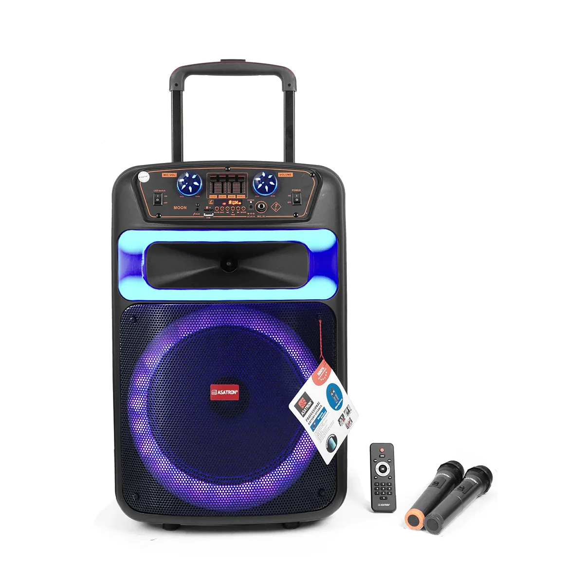 Asatron Moon Speaker Meeting Portable Wireless 12 Inch 2 Way 40 Watt