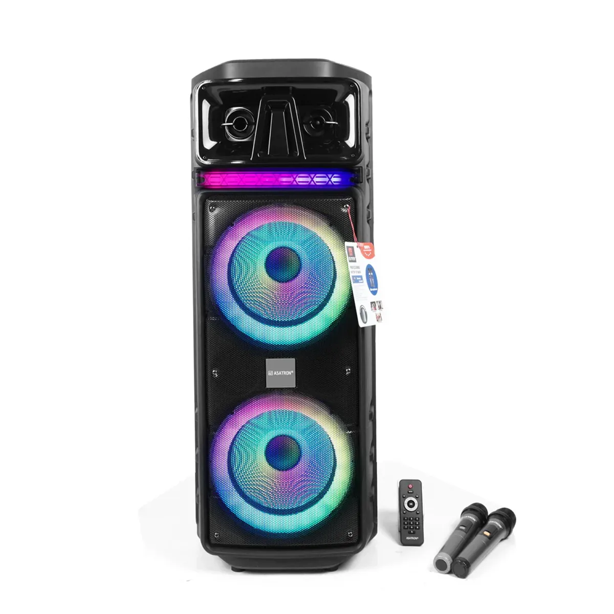 Asatron Top Speaker Meeting Portable Wireless 2x10 Inch 2 Way 40 Watt