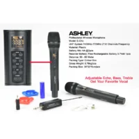 Ashley E-Cho Mic Wireless Pegang Handheld Receiver Colok Isi 2