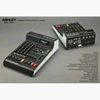 Ashley Hero-4 Mixer Audio Analog 4 Channel (Bluetooth, USB Audio Interface, USB MP3 Player, Efek, EQ, Phantom)