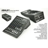 Ashley KING-4NOTE Mixer Audio Analog 4 Channel (Bluetooth, USB Audio Interface, USB MP3 Player, Efek, EQ, Phantom)