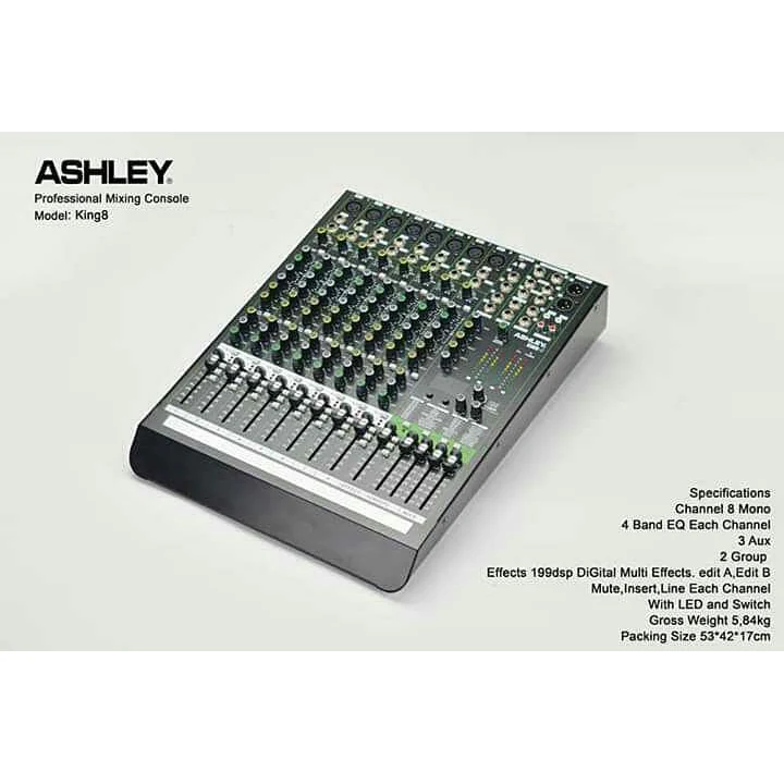 Ashley King 8 Mixer Analog 8 Channel