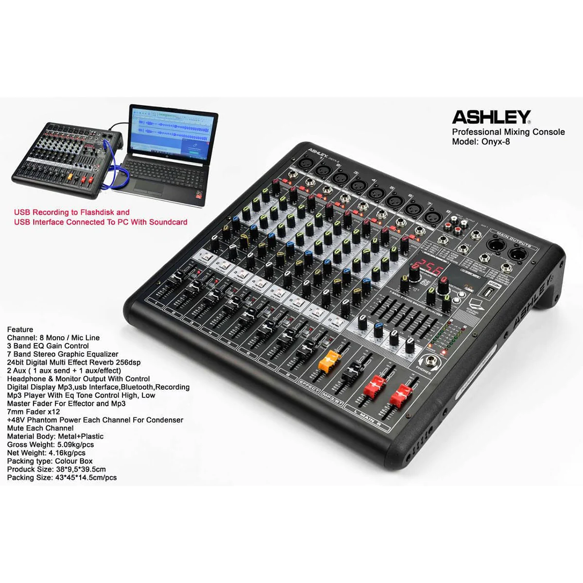 Ashley Onyx-8 Mixer Analog 8 Channel - Image 2
