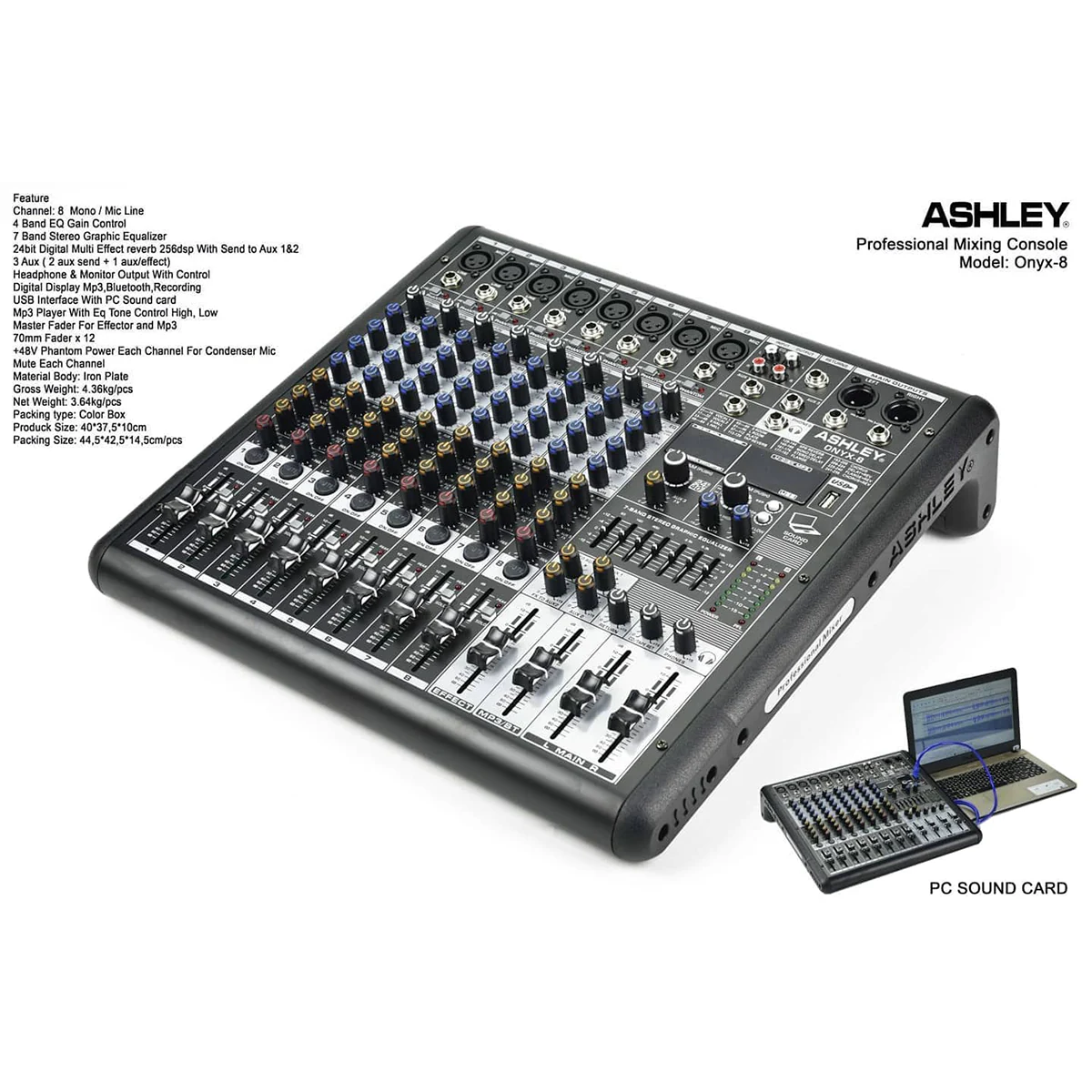 Ashley Onyx-8 Mixer Analog 8 Channel