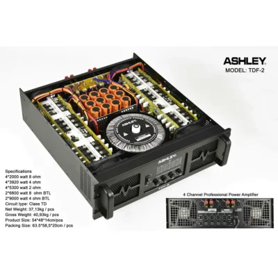 Jual Ashley TDF-2 Power Amplifier 4 Channel Class TD 2000 Watt