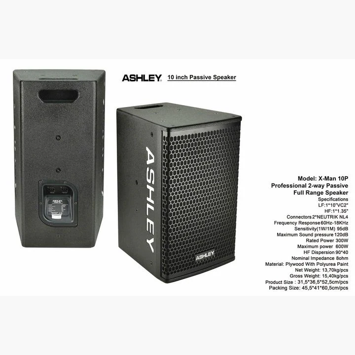 Ashley X-Man 10P Speaker Pasif 10 Inch 2 Way 8 Ohm 600 Watt