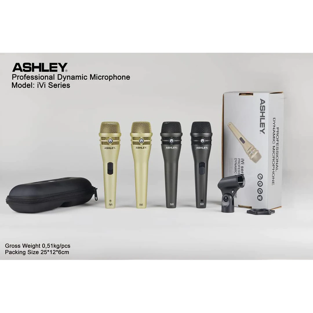 Ashley iVi Mic Kabel Pegang Handheld Dynamic Cardioid