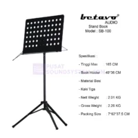 Betavo SB 100 Stand Book Musik Tripod Kaki 3 Telescopic