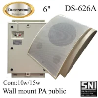 DUSENBERG DS 626A Speaker Dinding Pasif 6 Inch 2 Way 8 Ohm 15 Watt (High Impedance)