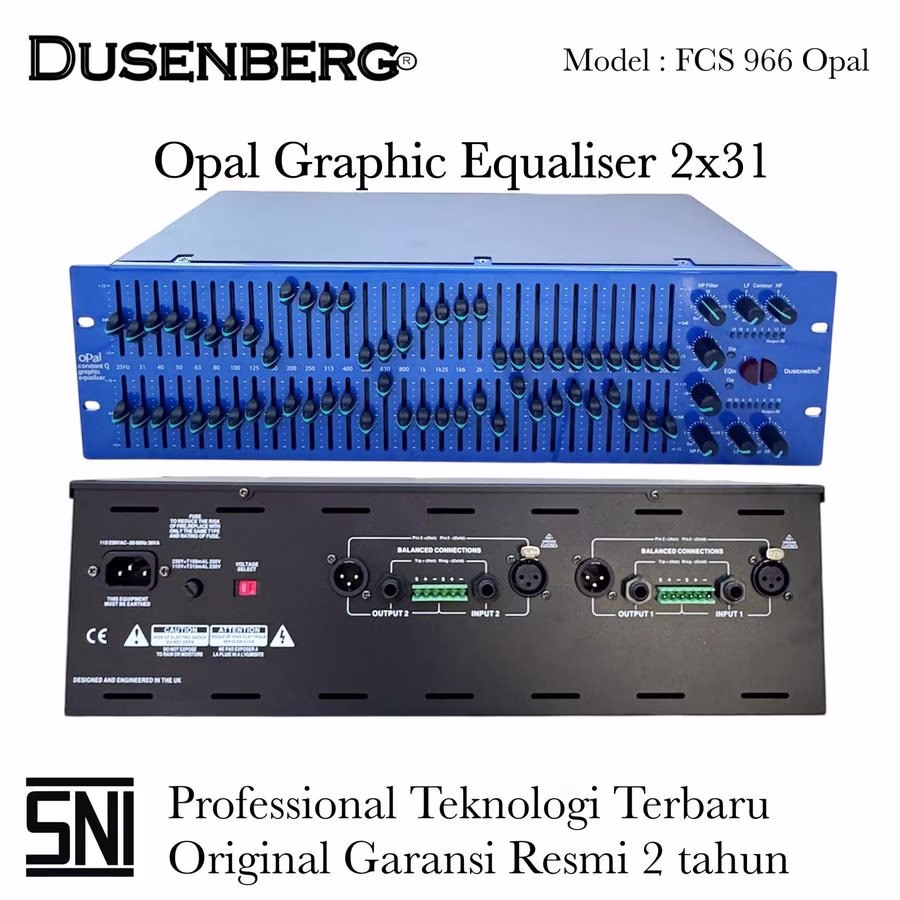 DUSENBERG FCS966 Opal Pro Graphic Equalizer 31 Band 2 Channel