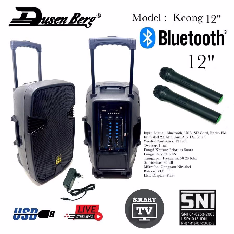 DUSENBERG Keong 12 Speaker Meeting Portable Wireless 12 Inch 2 Way