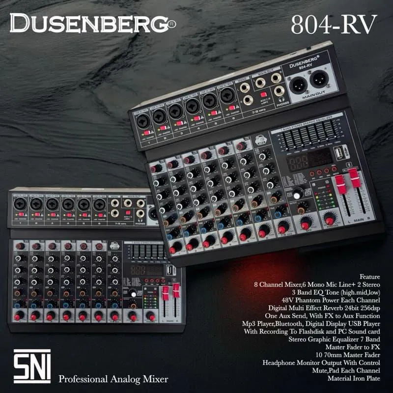 Dusenberg 804-RV Mixer Analog 8 Channel