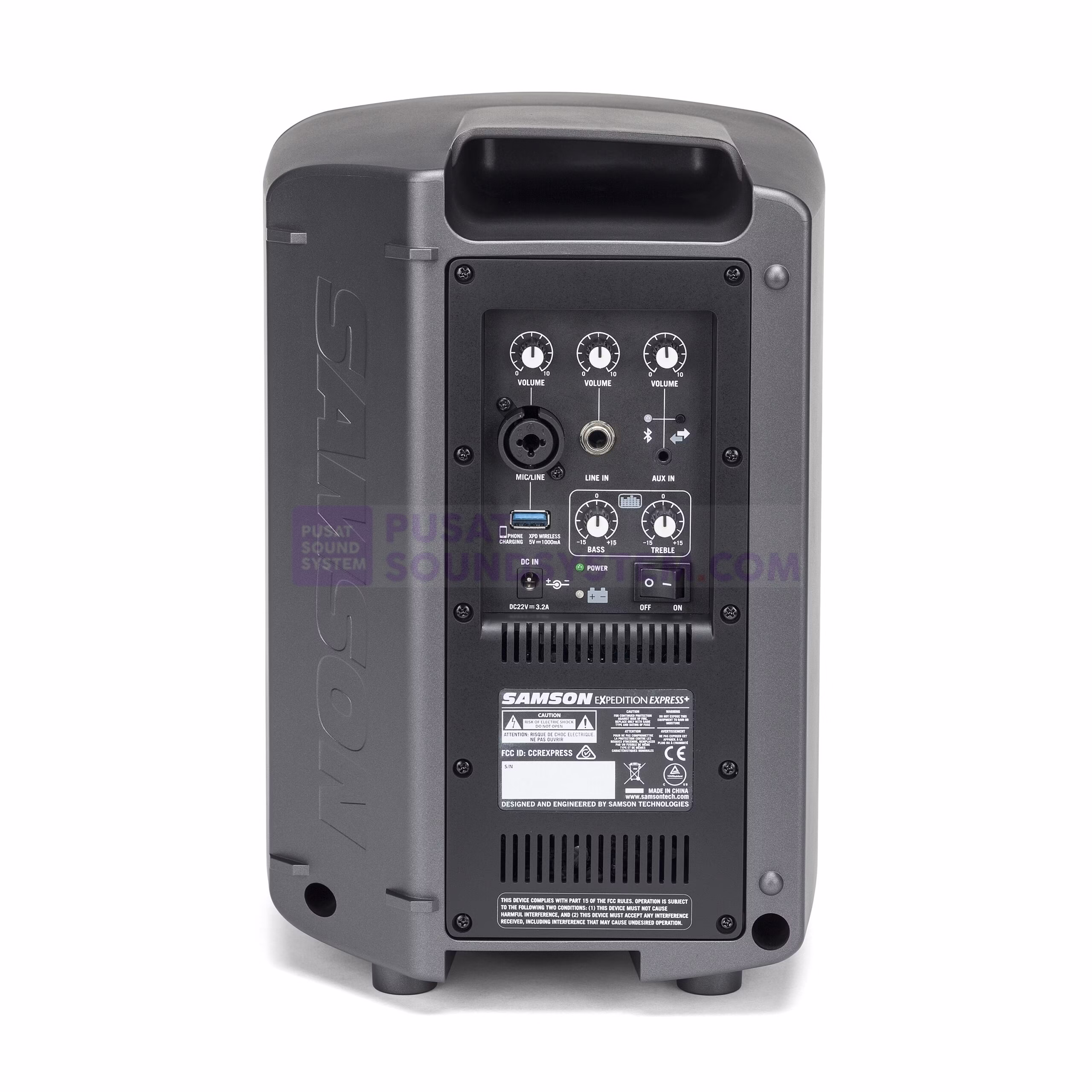 Samson Expedition Express+ Speaker Meeting Portable Wireless 6 Inch 2 Way 75 Watt - Image 4
