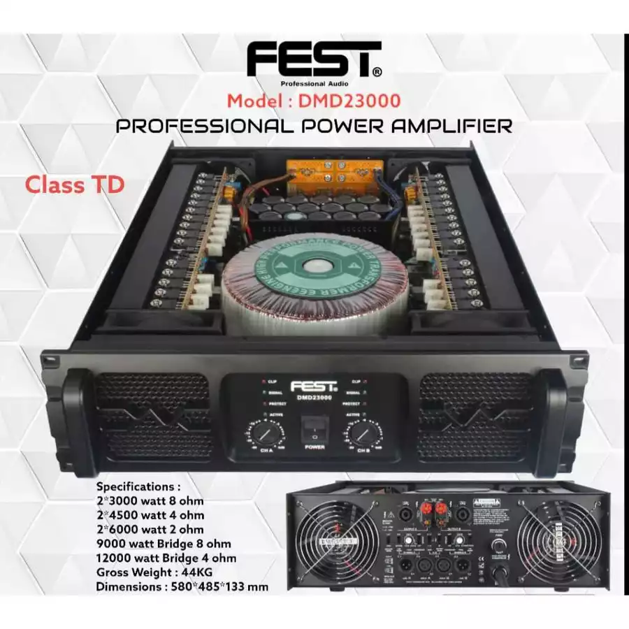 FEST DMD23000 Power Amplifier 2 Channel Class TD 3000 Watt