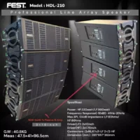 FEST HDL210 Speaker Line Array Pasif 2×10 Inch 2 Way 8 Ohm 1220 Watt