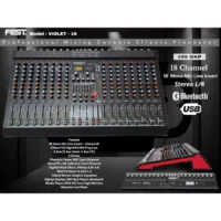 FEST VIOLET-16 Mixer Audio Analog 16 Channel (Bluetooth, USB, MP3 Player, Efek, EQ, Phantom)