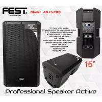 Fest AB 15 PRO Speaker Aktif 15 Inch 2 Way 600 Watt (Bluetooth, USB, SD Card)