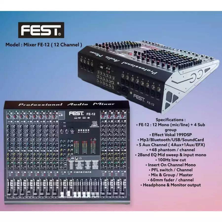 Fest FE 12 Mixer Analog 12 Channel