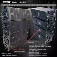 Fest HDL212 Speaker Line Array Pasif 2×12 Inch 2 Way 8 Ohm 1400 Watt