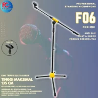 Firstclass F 06 Stand Mic Boom Tripod Kaki 3 Telescopic