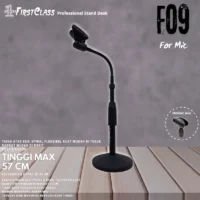 Firstclass F 09 Stand Mic Meja Flexible Gooseneck Kaki Bulat Telescopic