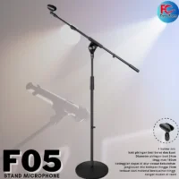 Firstclass F05 Stand Mic Boom Kaki Bulat Telescopic