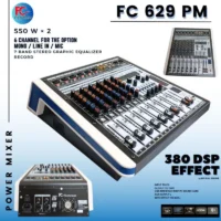 Firstclass FC 629PM Power Mixer 6 Channel 550 Watt (Bluetooth, USB, Efek EQ)