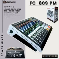 Firstclass FC 809PM Power Mixer 8 Channel 600 Watt (Bluetooth, USB, Efek EQ)