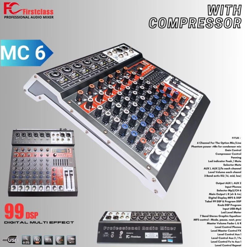 Firstclass MC6 Mixer Analog 6 Channel