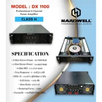 Hardwell DX1100 Power Amplifier 4 Channel Class H 1100 Watt