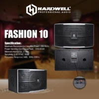 Hardwell Fashion 10 Speaker Karaoke Pasif 10 Inch 2 Way 8 Ohm 400 Watt