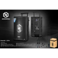 Hardwell Emerald 15 Pro Speaker Meeting Portable Wireless 15 Inch 2 Way 600 Watt