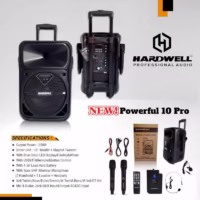 Hardwell Powerfull 10 Pro Speaker Meeting Portable Wireless 10 Inch 2 Way 250 Watt