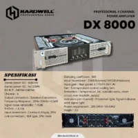 Hardwell DX 8000 Power Amplifier 4 Channel Class H 800 Watt