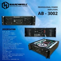 Hardwell AB 3002 Power Amplifier 2 Channel Class AB 1500 Watt