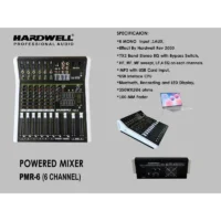 Hardwell PMR 6 Power Mixer 6 Channel 350 Watt (Bluetooth, USB, Efek EQ)