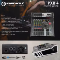Hardwell PXR 4 Power Mixer 4 Channel 350 Watt (Bluetooth, USB, Efek EQ)