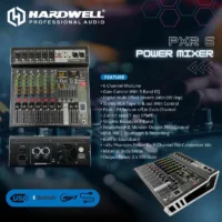 Hardwell PXR 6 Power Mixer 6 Channel 350 Watt (Bluetooth, USB, Efek EQ)