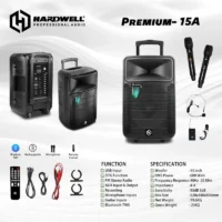 Hardwell Premium 15A Speaker Meeting Portable Wireless 15 Inch 2 Way 600 Watt