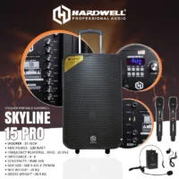Hardwell Skyline 15 Pro Speaker Meeting Portable Wireless 15 Inch 2 Way 500 Watt
