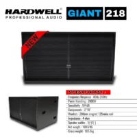 Hardwell Giant 218 Subwoofer 2×18 Inch 4 Ohm 2800 Watt
