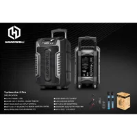 Hardwell Turbovoice 8 Pro Speaker Meeting Portable Wireless 8 Inch 2 Way 150 Watt