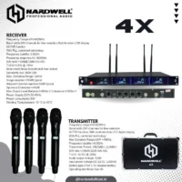 Hardwell 4X Mic Wireless Pegang Handheld Isi 4