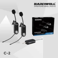 Hardwell C2 Mic Wireless Jepit Clip On Lavalier Receiver Colok Isi 2