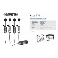 Hardwell C4 Mic Wireless Jepit Clip On Lavalier Receiver Colok Isi 4