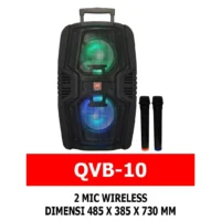 JDL QVB-10 Speaker Meeting Portable Wireless 2×10 Inch 2 Way 280 Watt